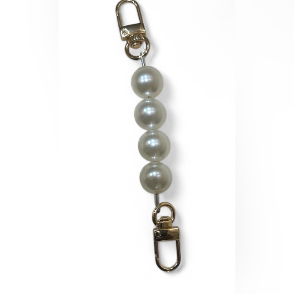 Sale‼️Bag Extension Chain -Elegant Faux Pearl Chain with Gold Clasps -New